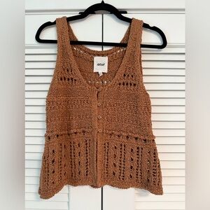 Aerie Brown Knit Tank Top.